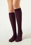 Носки Calzedonia Knee high socks, Bordeaux - фото