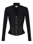 Куртка с корсетом Elisabetta Franchi, черный - фото