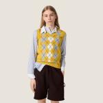 Кашемировый жилет MIU MIU, желтый - фото 2