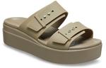 Шлепанцы и сланцы Crocs Brooklyn Low Wedge Sandal 'Beige' Women's - фото 3