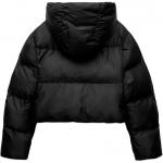 Женская утепленная куртка Trf черная ZARA - фото 3