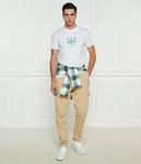 Футболка Guess Jeans Slim Fit, белый / бирюзовый - фото 2