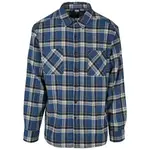 Рубашка Urban Classics Lake Check, синий - фото 3