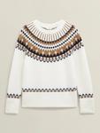 Аня свитер из шерсти Fair Isle Hobbs, Ivory/Camel - фото 4