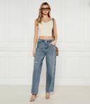 Футболка Эми Cropped fit Guess Jeans, экрю - фото 2