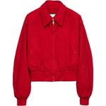 PRADA Красная джинсовая куртка-бомбер, Red - фото