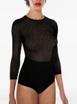 Сетчатый топ с длинными рукавами Wolford, черный - фото 4