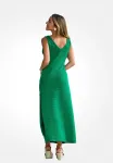 Длинное платье с разрезом Cupshe, Evergreen - фото 2