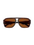 Солнцезащитные очки-пилоты DG Crossed Dolce & Gabbana Eyewear, коричневый - фото 5