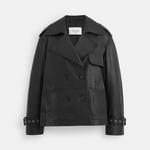 Coach Outlet Мини кожаный тренч, черный - фото