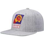 Мужская кепка Mitchell & Ness Heathered Grey Phoenix Suns Hardwood Classics Team 2.0 Snapback - фото