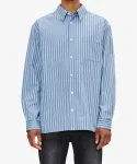 Свободная рубашка в синюю полоску Apc, цвет Steel Blue - фото 5