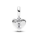 Шарм Red Heart & Keyhole Double Dangle Pandora, стерлинговое серебро - фото 6
