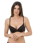 Бюстгальтер пуш-ап с эффектом второй кожи Selmark, черный - фото