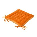 Подушка на стул Homescapes, 40x40x5 см, апельсин - фото
