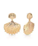 Серьги из ракушек, залитых солнцем Ettika, gold - фото