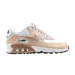 Кроссовки Nike Air Max 90 Print Leather GS, белый - фото
