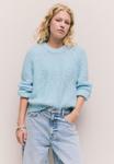 Джемпер Next BLEND CABLE KNIT CREW NECK, Light Blue - фото