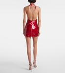 Мини-платье с пайетками David Koma, красный - фото 3