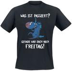 Футболка Funshirt Was ist passiert? Gerade war doch noch Freitag!, черный - фото