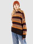 Вязаный свитер Passenger Reflection Stripey Jumper Strickpullover, toffee brown multi stripe - фото