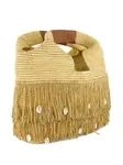 Соломенная сумка с бахромой Sensi Studio, нейтральный - фото 3
