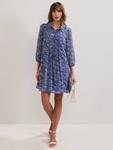Darley платье-рубашка мини с абстрактным принтом Phase Eight, Blue - фото