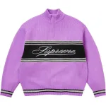 FW25 Script Stripe Half Zip Sweater Unisex Supreme, красный - фото 6