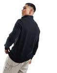 Черный свитшот с полумолнией ASOS DESIGN - фото 4