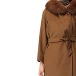 Женское пальто коричневое MaxMara, коричневый - фото 6