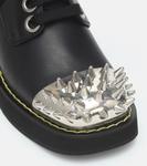 Декорированные кожаные дерби Miu Miu, черный - фото 6