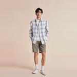 Tommy Hilfiger Рубашка мужская серая белая клетка - фото 7