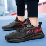 Низкие кроссовки для бега мужские черно-красные Binary - фото 4