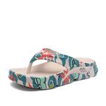 Унисекс шлепанцы Paco races, бежево-зеленые - фото 3