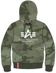 Худи Alpha Industries Basic Camo Hoodie, оливковый - фото
