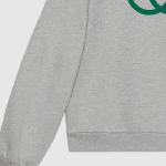Свитер cotton jersey printed sweatshirt 'grey' Gucci, серый - фото 4