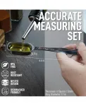 Набор прямоугольных мерных ложек с уровнем - 6 штук Zulay Kitchen, серебряный - фото 5