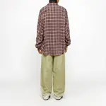 Рубашка в клетку с принтом Matthew Stussy, синий - фото 2