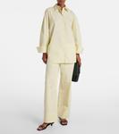 Хлопковая поплиновая рубашка Toteme, Straw - фото 2