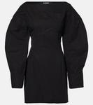 Хлопковое мини-платье La Robe Chemise Casaco Jacquemus, черный - фото