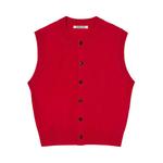 Топ Auralee High Twist Wool Knit Vest Top, Red - фото