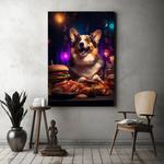 Картина на холсте Hustling Sharks Let's eat, коричневый - фото 3