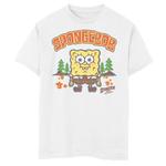 Детская футболка с рисунком «Губка Боб» для мальчиков 8–20 лет Nickelodeon, белый - фото