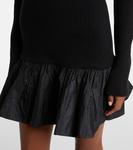 Мини-платье из шерсти с рюшами Patou, Black - фото 5