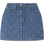 Прямой джинсовый мини-юбка с ровным подолом KENZO, синий - фото