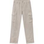 Льняные брюки STONE ISLAND, серо-белый - фото