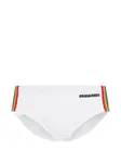Плавки-шорты с полосками Dsquared2, белый - фото