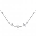 Apm Monaco Колье LUMIERE женское, серебристо-белое - фото 3