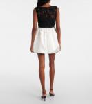 Коктейльное платье из тюля с декоративным бантом Self-Portrait, Black And White - фото 3