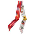 HERMES Шёлковый шарф, Red/Green - фото 6